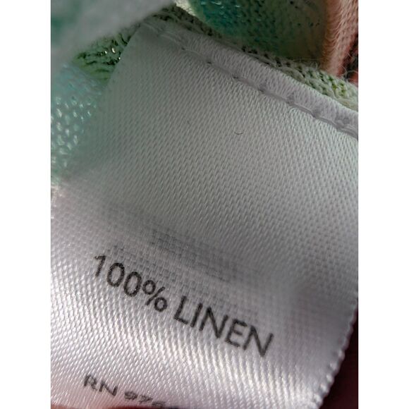 J. Jill Love Linen Tank Top 2X Plus Size 100% Linen Blue Sleeveless Coastal Chic - Picture 3 of 6